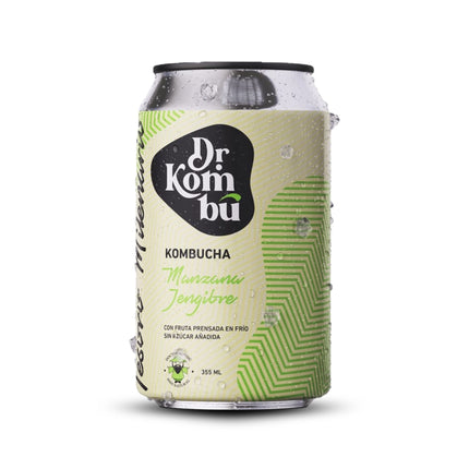 Bebida Kombucha Manzana Jengibre Lata, 355 ml