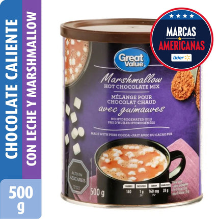 Chocolate Caliente en Polvo con Marshmallow Tarro, 500 g