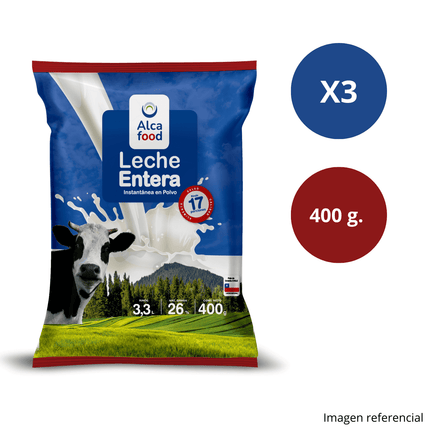 Leche Entera en Polvo 3X 400 Gr