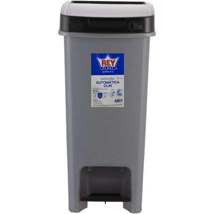 Basurero Con Pedal 12.5 Lts Gris