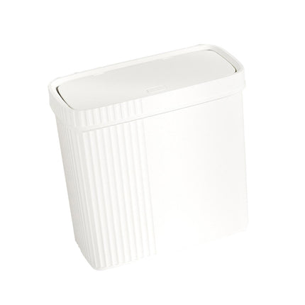 Papelera De Baño Estrecha Y Delgada Rectangular Para Inodoro, Papelera Multiusos, Color Blanco