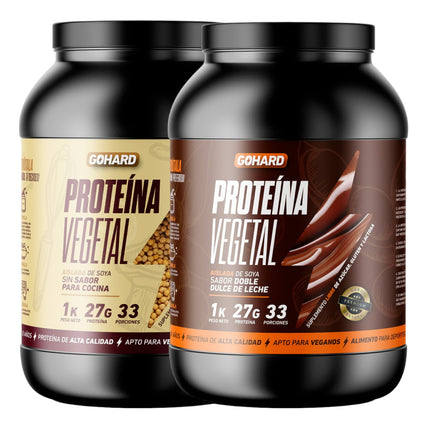 Pack Proteinas Vegetales 2Kg Total Sin Sabor - Dulce De Leche