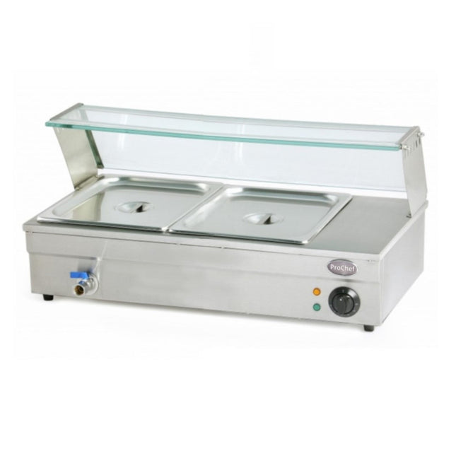 Vitrina de Calor Baño Maria Sobremesa 2 x GN 1/2