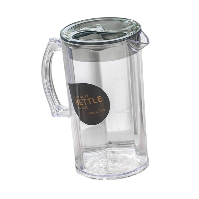Jarra De Agua, Regalo De Verano, Jarra Para Nevera, Para Limonada, Agua Fría Y Caliente, Té Helado, Negra, Redonda