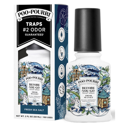Spray de baño Poo-Pourri Before-You-Go, sal marina fresca, 60 ml