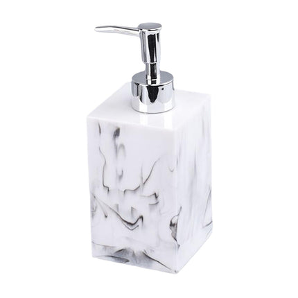 Dispensador De Jabón Resina 500ml Con Botella Bomba Para Loción Acondicionador Baño Blanco