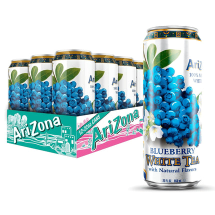 Té blanco Beverage AriZona con arándanos, 650 ml (paquete de 12)