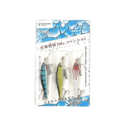 Kit de 3 Rápalas de Pesca Agua Dulce y Salada 8,5 cm