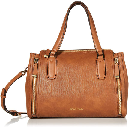 Bolso Satchel Calvin Klein Reyna de Cuero Vegano Caramelo