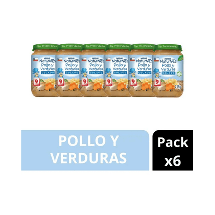 Pack colado Nestlé® Naturnes® pollo y verduras 6x215g
