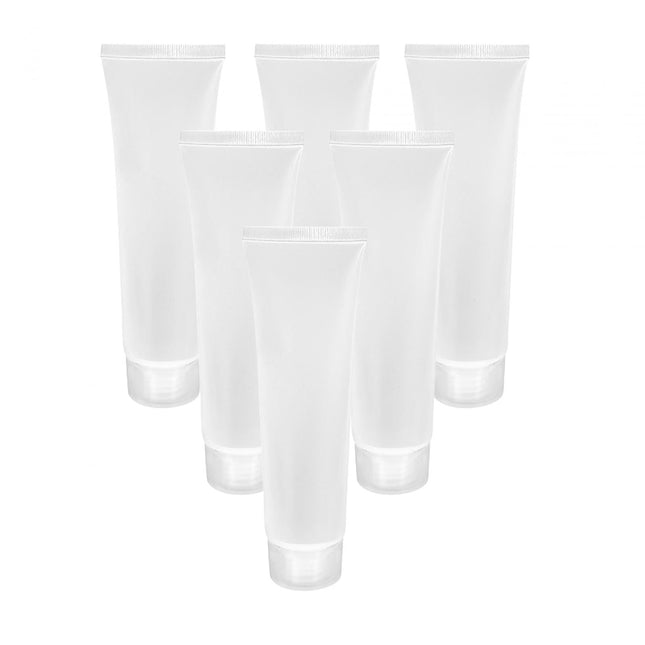 6x envases cosméticos transparentes recargables, botellas vacías de tubos de loción cosmética de repuesto, tubos cosméticos vacíos para champú , Tapón de rosca Tapón de rosca de 20 ml.
