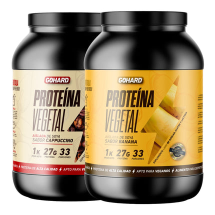 Pack Proteinas Vegetales 2Kg Total 66Sv Dulce De Leche - Capuccino