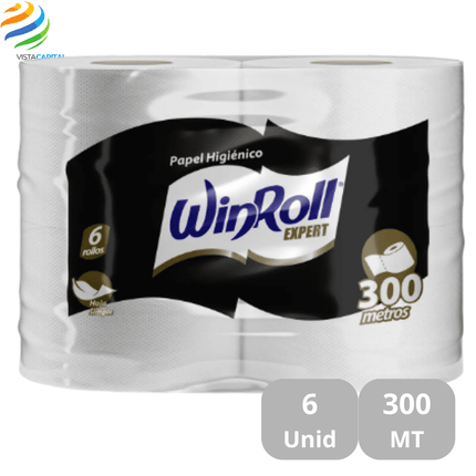 Papel Higiénico Biodegradable Premiun 300 mt PACK X6 UNIDADES Winroll