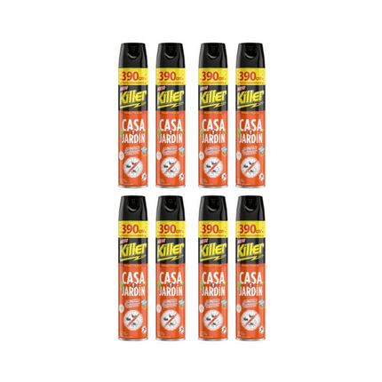 Pack 8 Insecticida en Aerosol 390cc Casa y Jardin