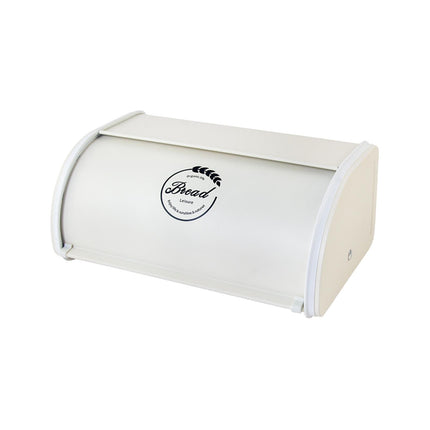 Caja De Pan De Metal Con Tapa Enrollable, Contenedor De Pan Para Encimera De Cocina, Despensa, Cafetería L