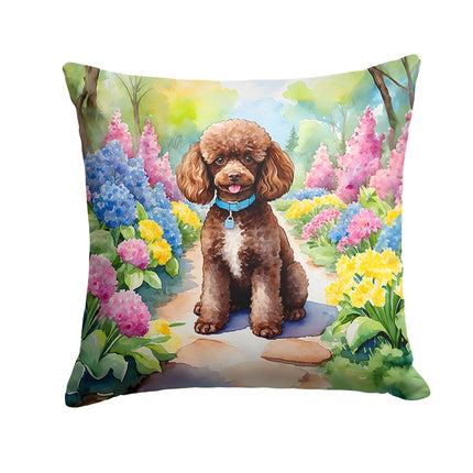 Cojín Chocolate Poodle 14 X 14 Cm