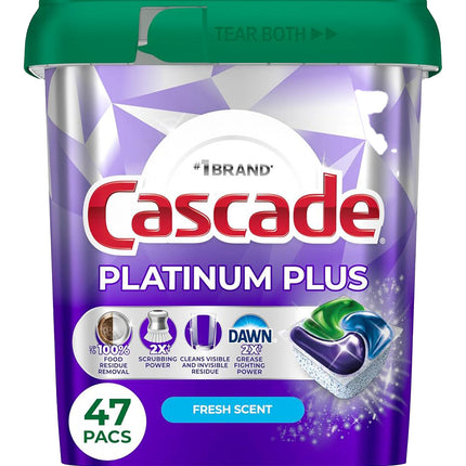 Cascade Detergente Lavavajilla Platinum Plus Fresh 47 unid | Apishop.cl
