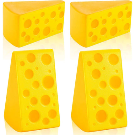 Set 4 Juguetes Antiestras Queso Chivao PU Amarillo 6.8cm