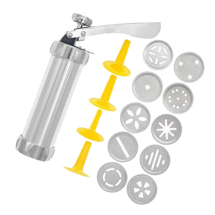 Pistola De Prensa Para Galletas Y Juego De Glaseado Para Decorar Con 4 Boquillas Para Boda De Aniversario 10 Moldes Para Galletas