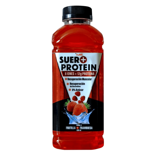 Bebida Hidratante Suero Frutilla Frambuesa 8 Iones + 12g Proteína 630ml