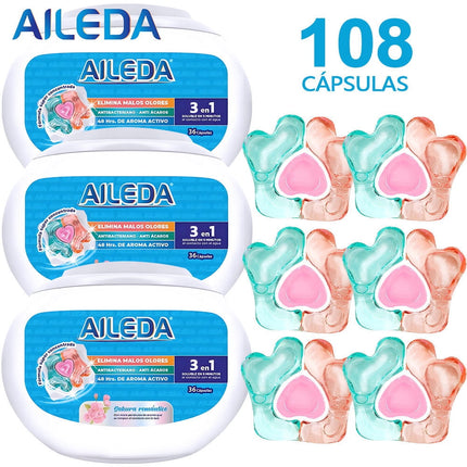 Detergente En Cápsulas Aileda  3 Caja（sakura） en total 108 Cáps