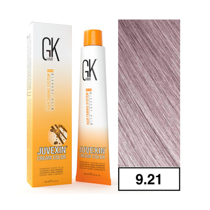 - Tintura Cream Color Permanente Vegana 100ml + Oxidante - 9.21 Rubio Clarisimo Perla Irisado