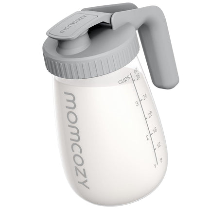 Momcozy Jarra para Leche Materna - Vidrio Resistente a Cambios Bruscos de Temperatura, Ideal para Almacenamiento en Refrigerador y Preparación Rápida de Fórmula