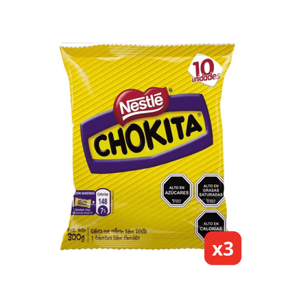 Galleta bañada Chokita multipack 10x30g x3 bolsas