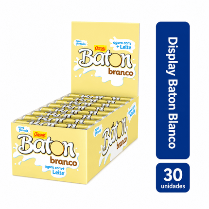 Display Baton Chocolate Blanco 30u