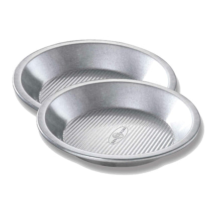 Pie Pan USA Pan, acero aluminizado, comercial, 23 cm, juego de 2