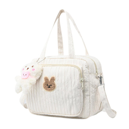 Bolsa De Pañales Bolso Reutilizable De Gran Capacidad Espaciosa Momia Bolsa De Maquillaje Bolso Blanco
