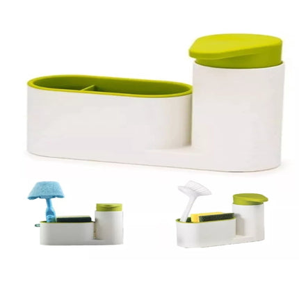 Dispensador Jabón Líquido y Porta Esponja