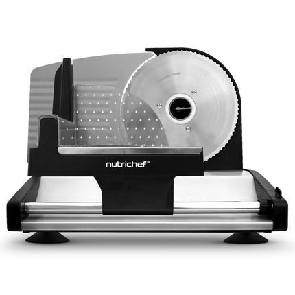 Cortadora eléctrica de carne Nutrichef 200 W con hoja de 7.5 pulgadas negra