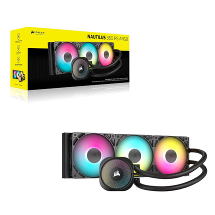 Refrigeración Líquida CORSAIR NAUTILUS 360 RS ARGB, 360mm, Intel/AMD, Negro