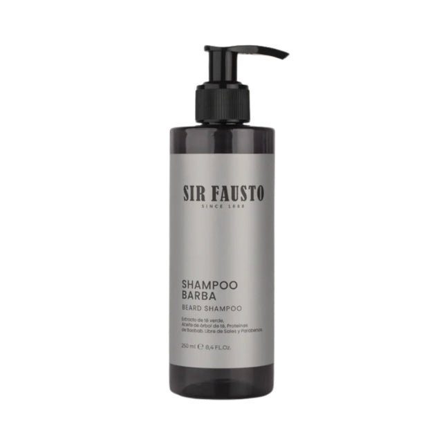 Shampoo para Barba Sir Fausto 250 ml – Limpieza, hidratación y frescura diaria
