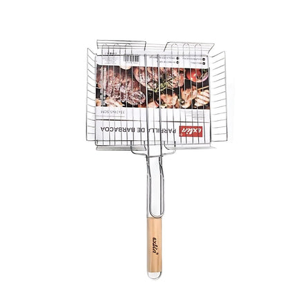 Rejilla Doble Barbacoa Asados Pescados Verduras 60x40cm