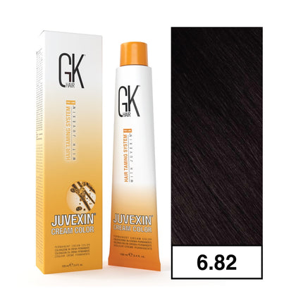- Tintura Cream Color Permanente Vegana 100ml + Oxidante - 6.82 Rubio Moka Oscuro Irisado