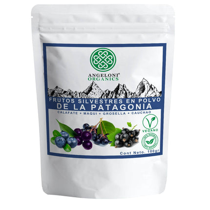 FRUTOS PATAGONICOS MIX CALAFATE + MAQUI + GROSELLA + CAUCHA 100GR