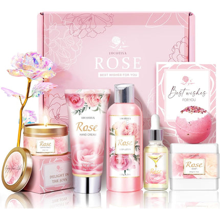 Set Spa Lucotiya Rose Regalo Mujer Baño y Cuidado
