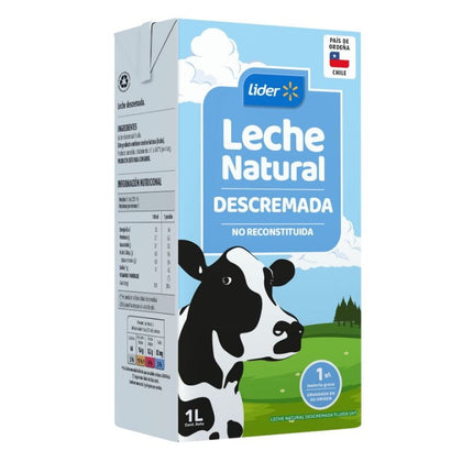 Leche Blanca Descremada Caja 1 l, 1 L