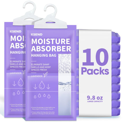 Absorbedor de humedad Ksend, paquete de 10 bolsas deshumidificadoras de 290 ml