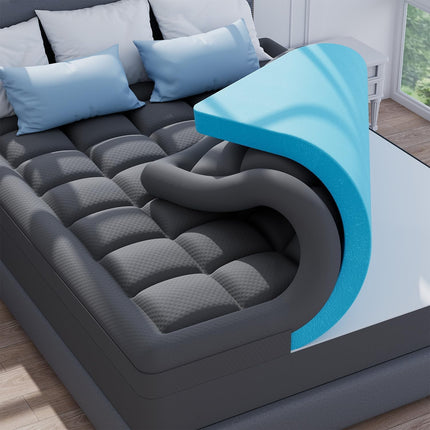 Cubrecolchón ELEMUSE Memory Foam King de 7,62 cm con refrigeración