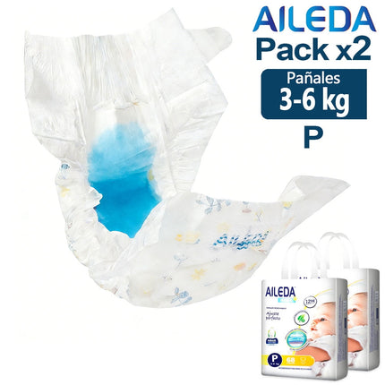 Aileda Pañales Infantiles Desechables Talla P Sin Género Total 136u