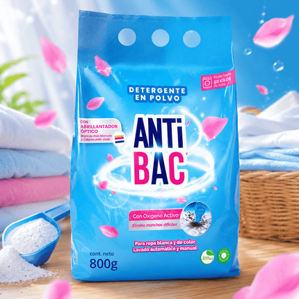 ANTIBAC DETERGENTE POLVO 800 GRS
