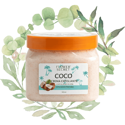 Exfoliante Azúcar Y Sal Orgánico Coco 500ml Flower Secret