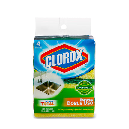 Clorox Esponja Doble Uso 4 unid | Apishop.cl