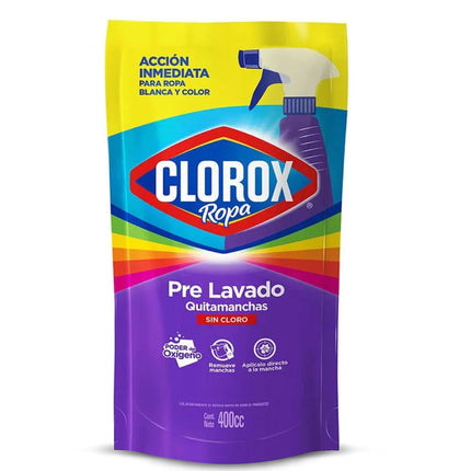 Clorox Pre-Lavado Quitamanchas Recarga 400 cc | Apishop.cl