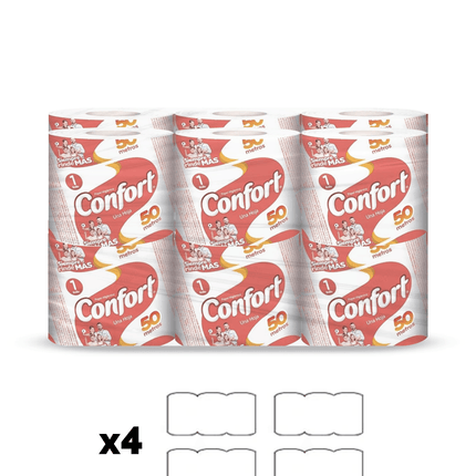 Confort Papel Higiénico Fajilla Una Hoja 50 metros 1 MANGA | Apishop.cl