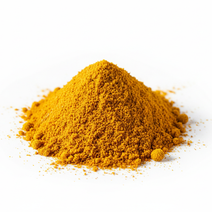 curry en polvo con fondo blanco realista