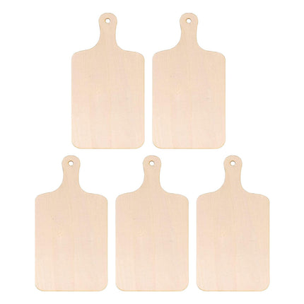 5 Tablas De Cortar De Madera Para Paletas Artesanales Sin Terminar Mini Con Mango Para Queso